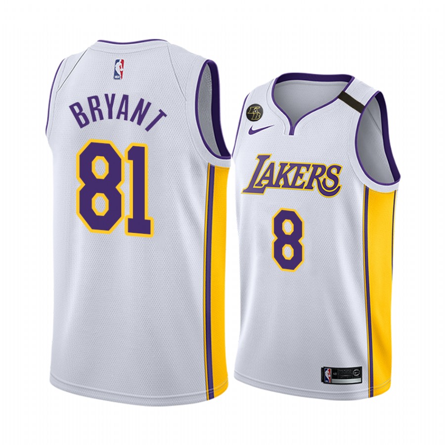 Kobe Bryant 81 points 2006 Finals #8 White Jersey Lakers Commemorative Edition