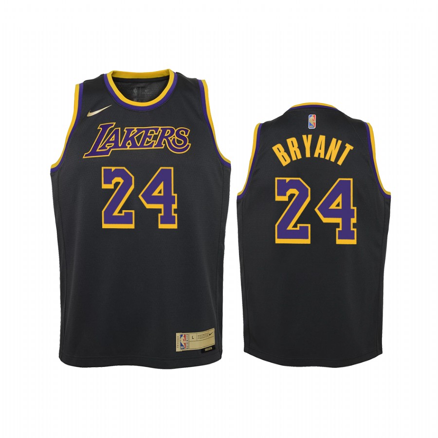 Kobe Bryant Los Angeles Lakers 2021 Earned Edition Black Youth Jersey - Swingman