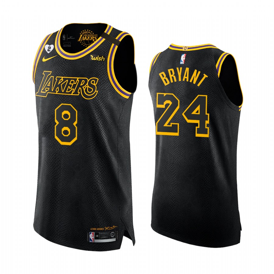 Kobe Bryant Los Angeles Lakers Black 8.24 Mamba Day Special Edition #24 ...