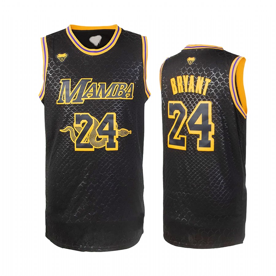 Kobe Bryant Los Angeles Lakers Black Python Skin Jersey 90S Hip Hop
