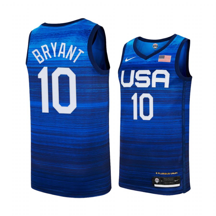 Kobe Bryant USA  #10 Blue 2021 Tokyo Olympics Limited Jersey