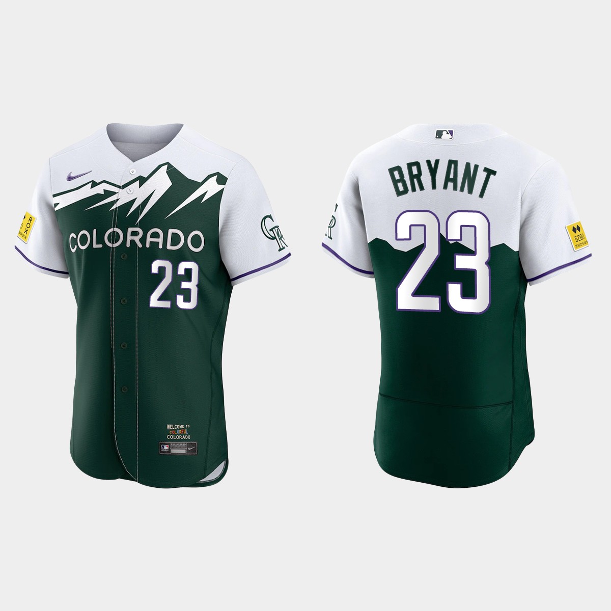 Kris Bryant Colorado Rockies 2022 City Connect Jersey - Green