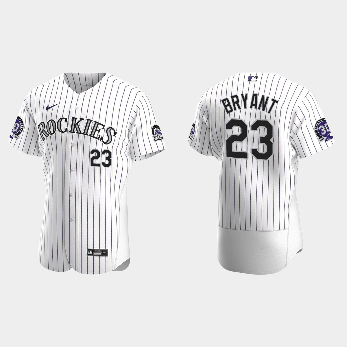 Kris Bryant Colorado Rockies 30th Anniversary Jersey - White Purple