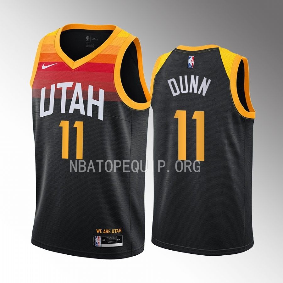 Kris Dunn 2022-23 Utah Jazz Black #11 City Edition Jersey Swingman