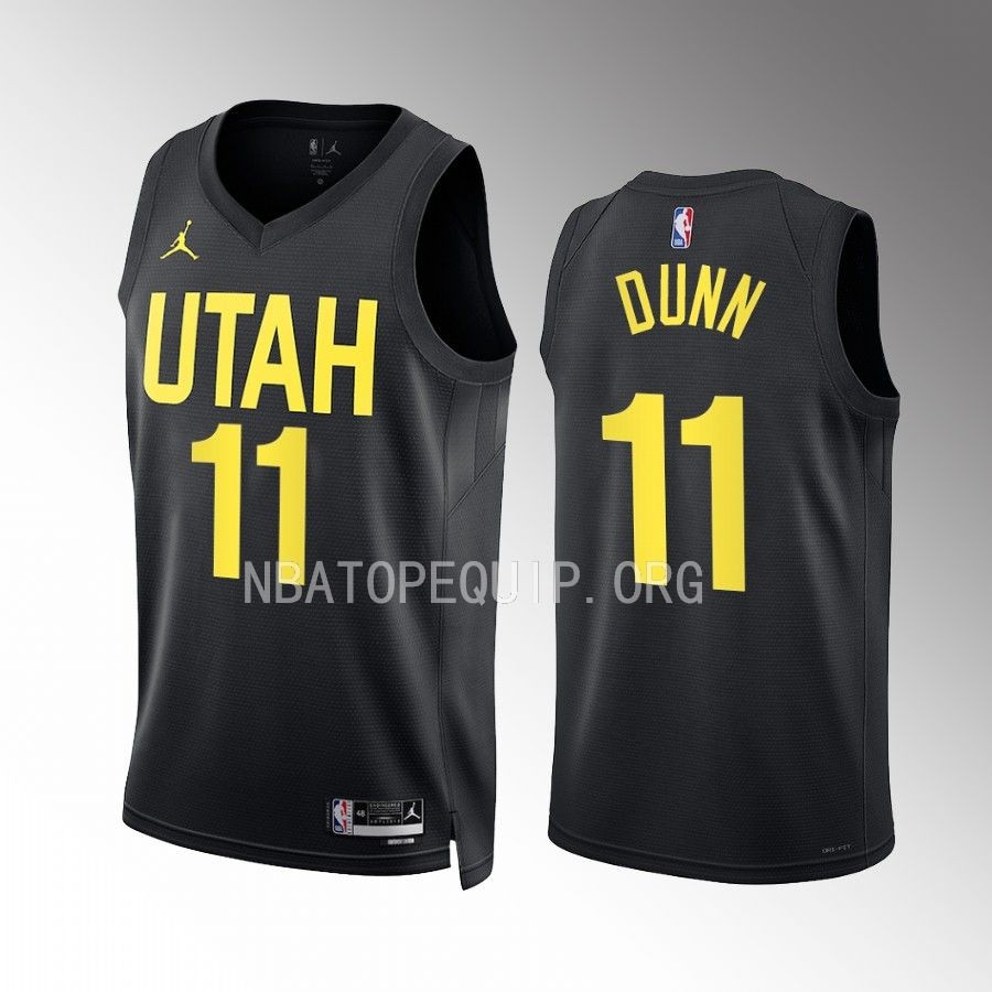 Kris Dunn 2022-23 Utah Jazz Black #11 Statement Edition Jersey Swingman