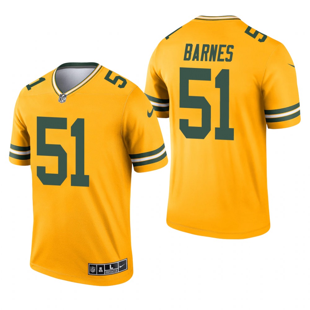 Krys Barnes Green Bay Packers Gold Jersey Inverted Legend - Men's