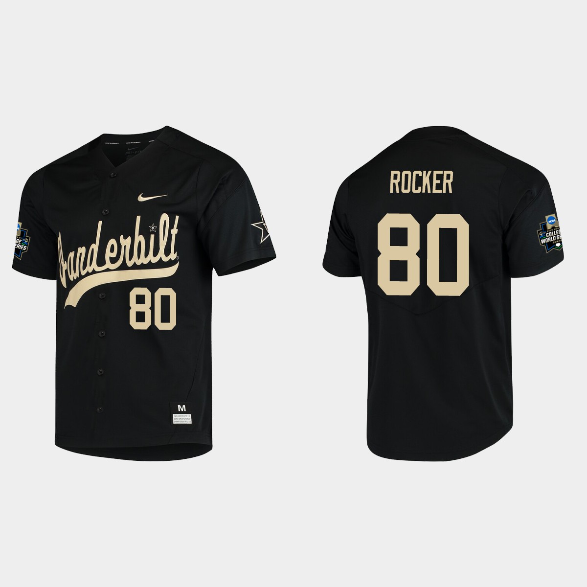 Kumar Rocker Vanderbilt Commodores College World Series  Jersey - Black