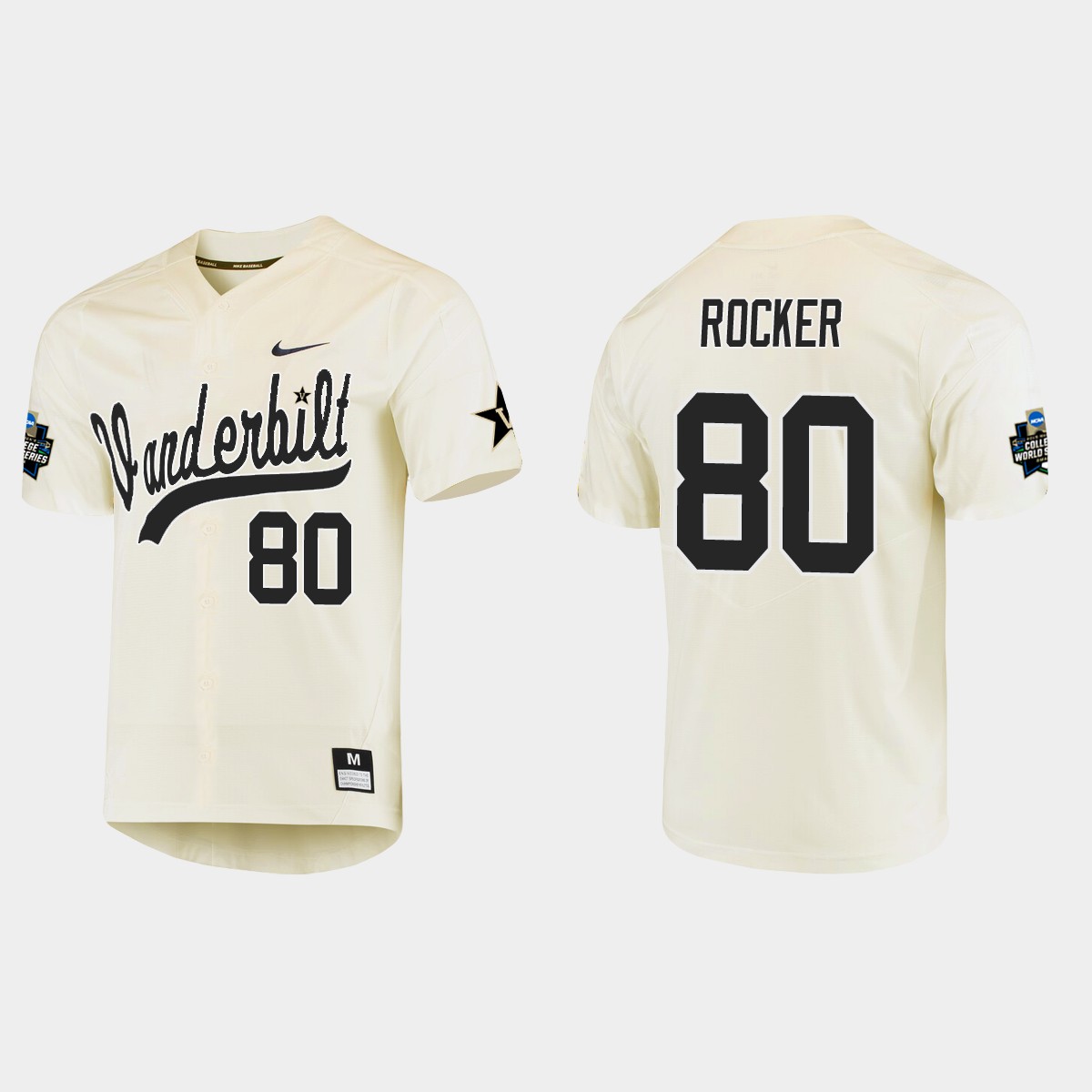 Kumar Rocker Vanderbilt Commodores College World Series  Jersey - Cream