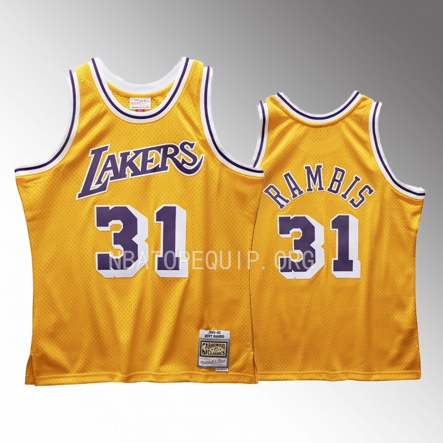Kurt Rambis #31 Los Angeles Lakers 1984-85 Hardwood Classic Gold Swingman Jersey