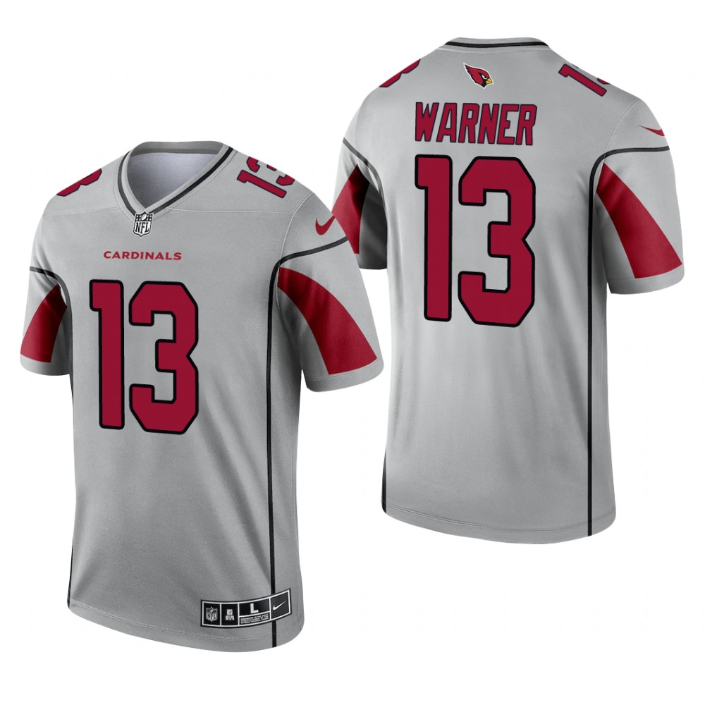 Kurt Warner Arizona Cardinals Silver Jersey Inverted Legend - Men's