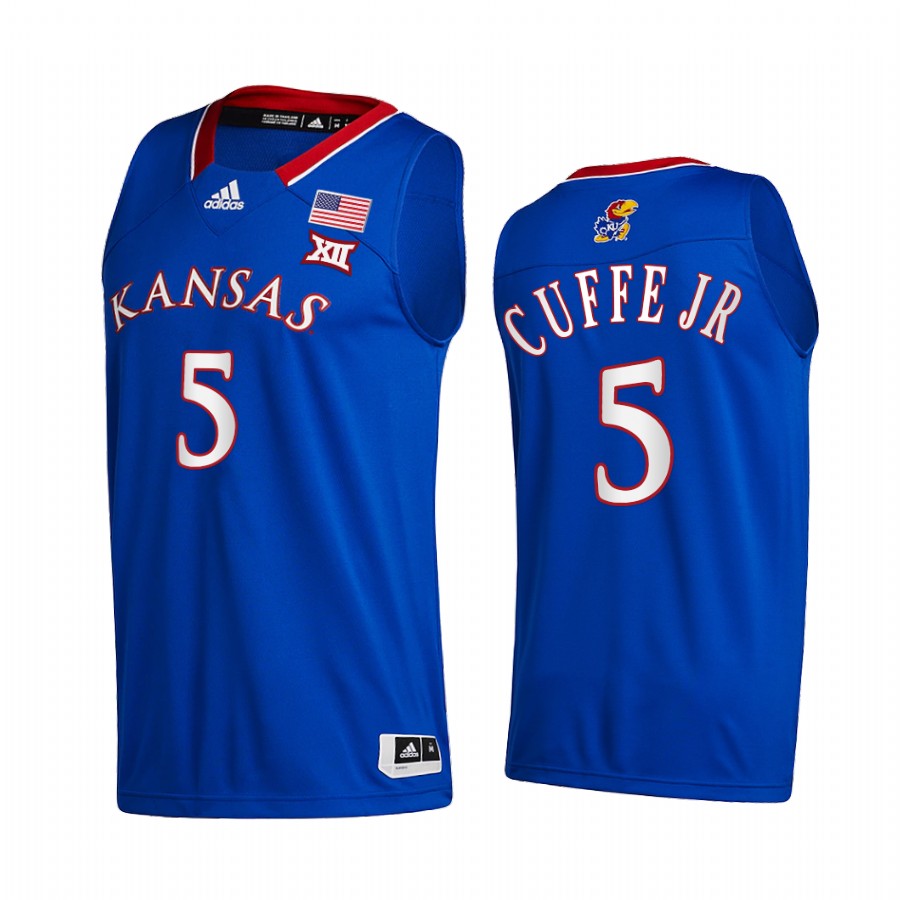 Kyle Cuffe Jr. Kansas Jayhawks Blue Jersey 2021-22 College  Away
