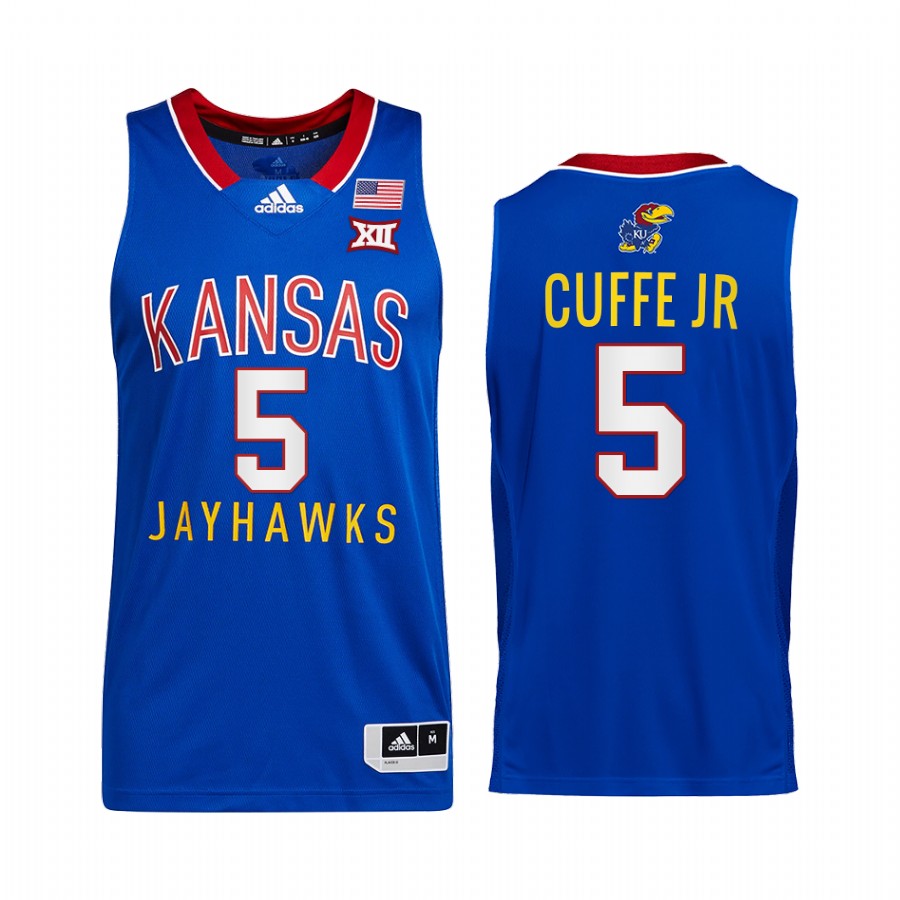 Kyle Cuffe Jr. Kansas Jayhawks Royal Jersey College  Throwback