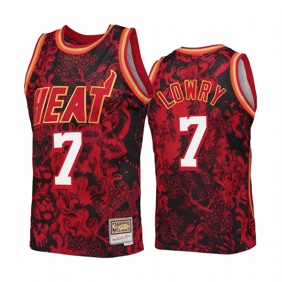 Kyle Lowry Lunar New Year 2022 Miami Heat Red Jersey Mitchell Ness