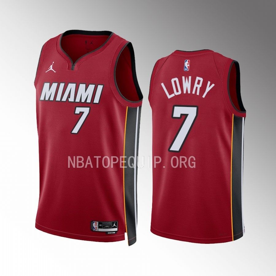 Kyle Lowry Miami Heat #7 Red Jersey 2022-23 Statement Edition Swingman