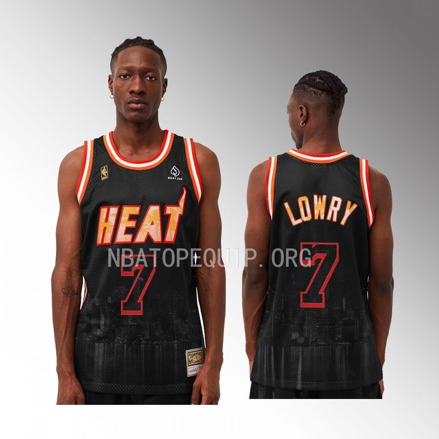 Kyle Lowry NICKY JAM X MN Miami Heat #7 Black Jersey Swingman