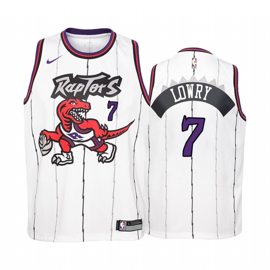 Kyle Lowry Toronto Raptors 2019-20 Hardwood Classics Youth Jersey - White