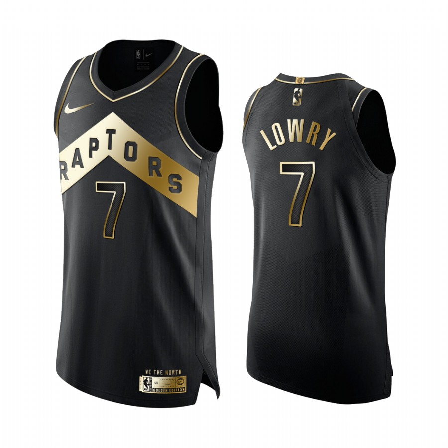 Kyle Lowry Toronto Raptors black Golden 2020-21 Jersey Limited Edition