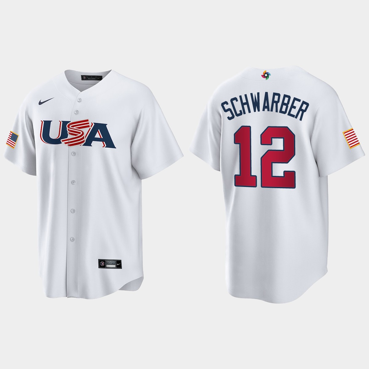 Kyle Schwarber Philadelphia Phillies 2023 World  Classic USA Jersey - White