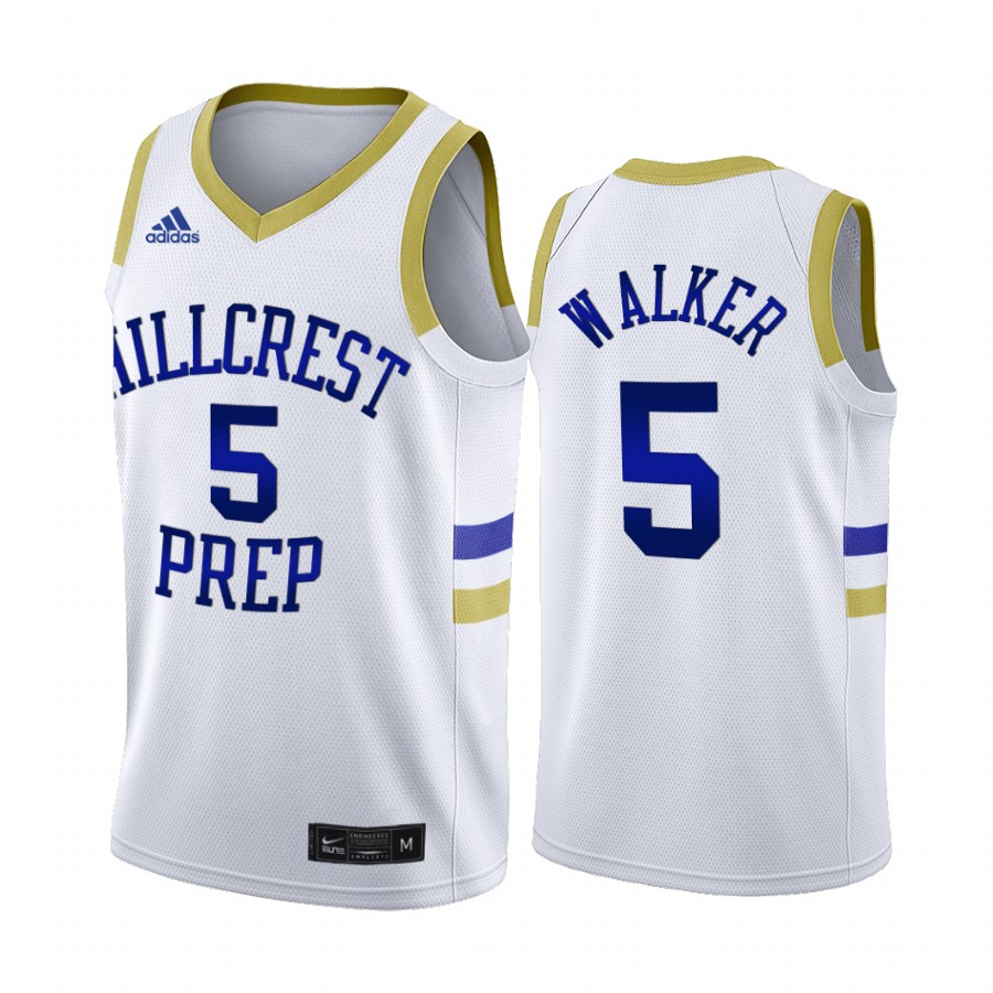 Kyree Walker #5 Hillcrest Prep Academy White 2021 NBA Draft Jersey
