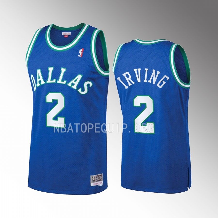 Kyrie Irving #2 Dallas Mavericks Hardwood Classics Blue Swingman Jersey