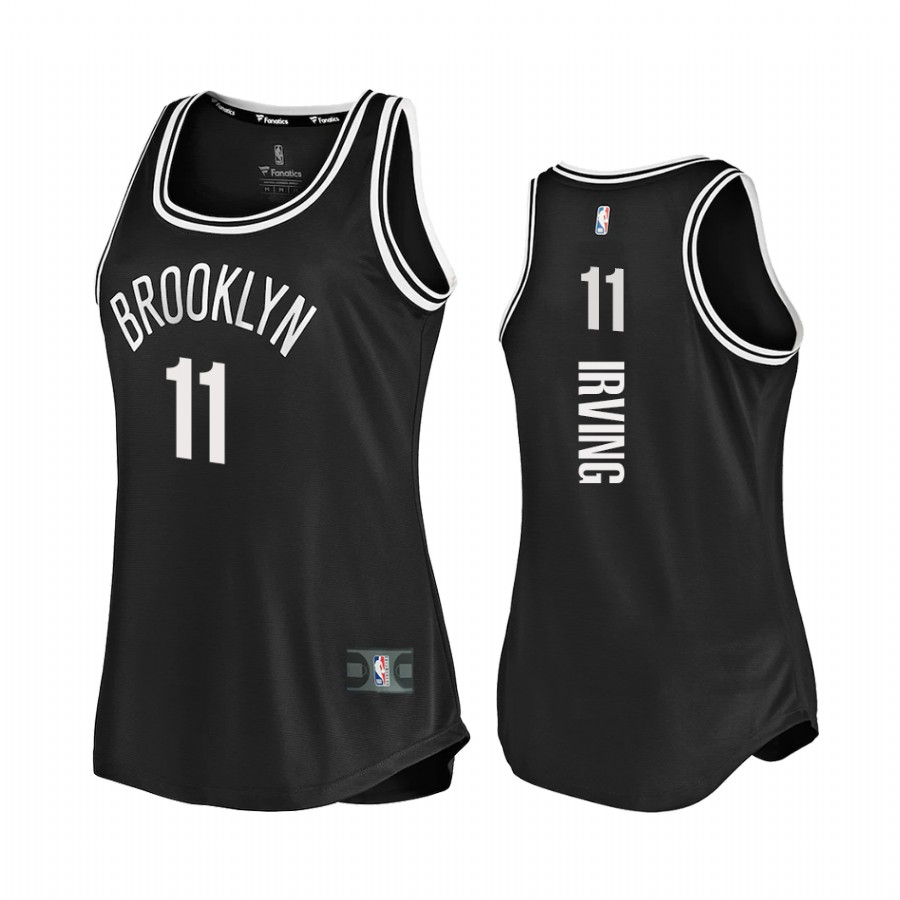 Kyrie Irving Brooklyn Nets #11 Black  Women 2020-21 Jersey Icon Edition