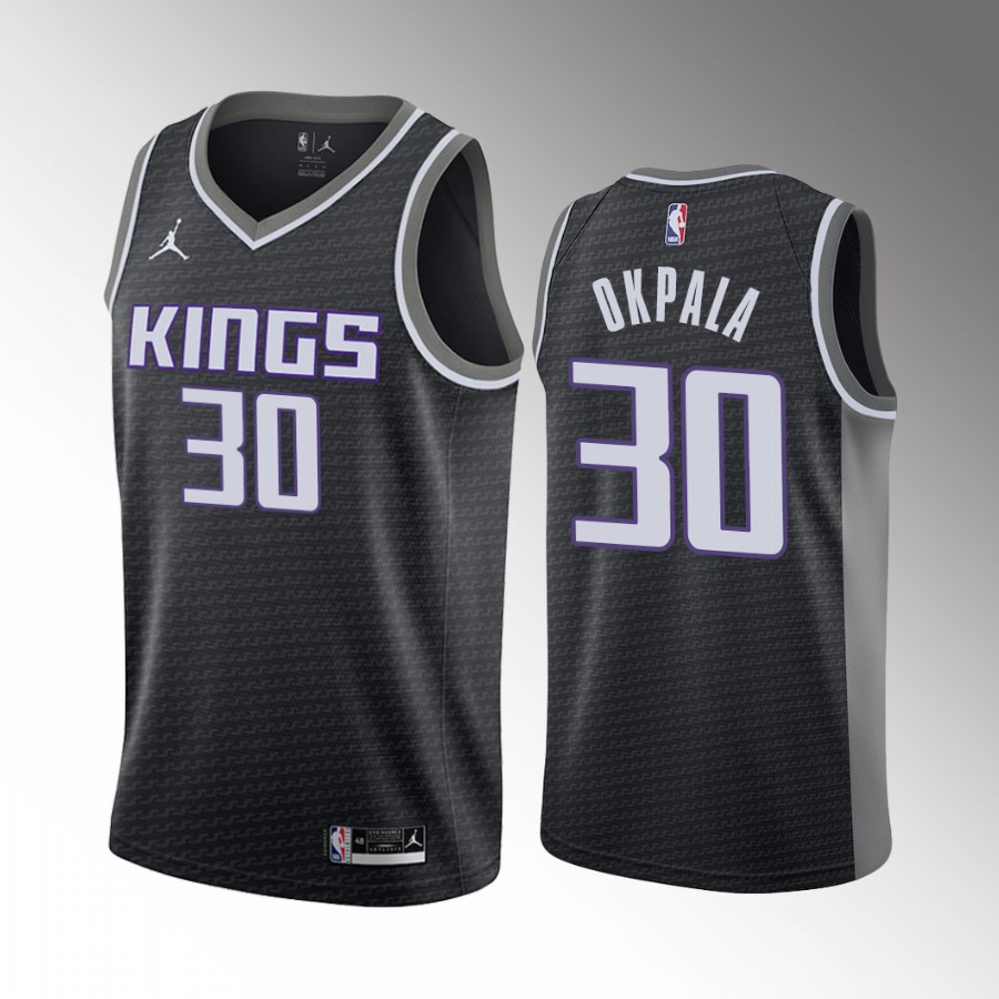 KZ Okpala Sacramento Kings #30 Black Jersey Statement Edition Swingman