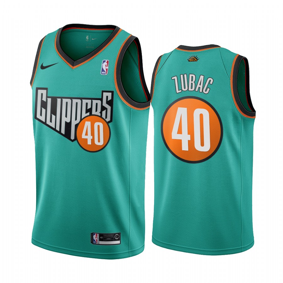 LA Clippers Ivica Zubac Throwback to 1993 Road Jersey Green