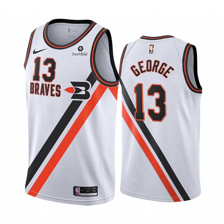 LA Clippers Paul George White 2019-20 Classic Edition Buffalo Braves Jersey