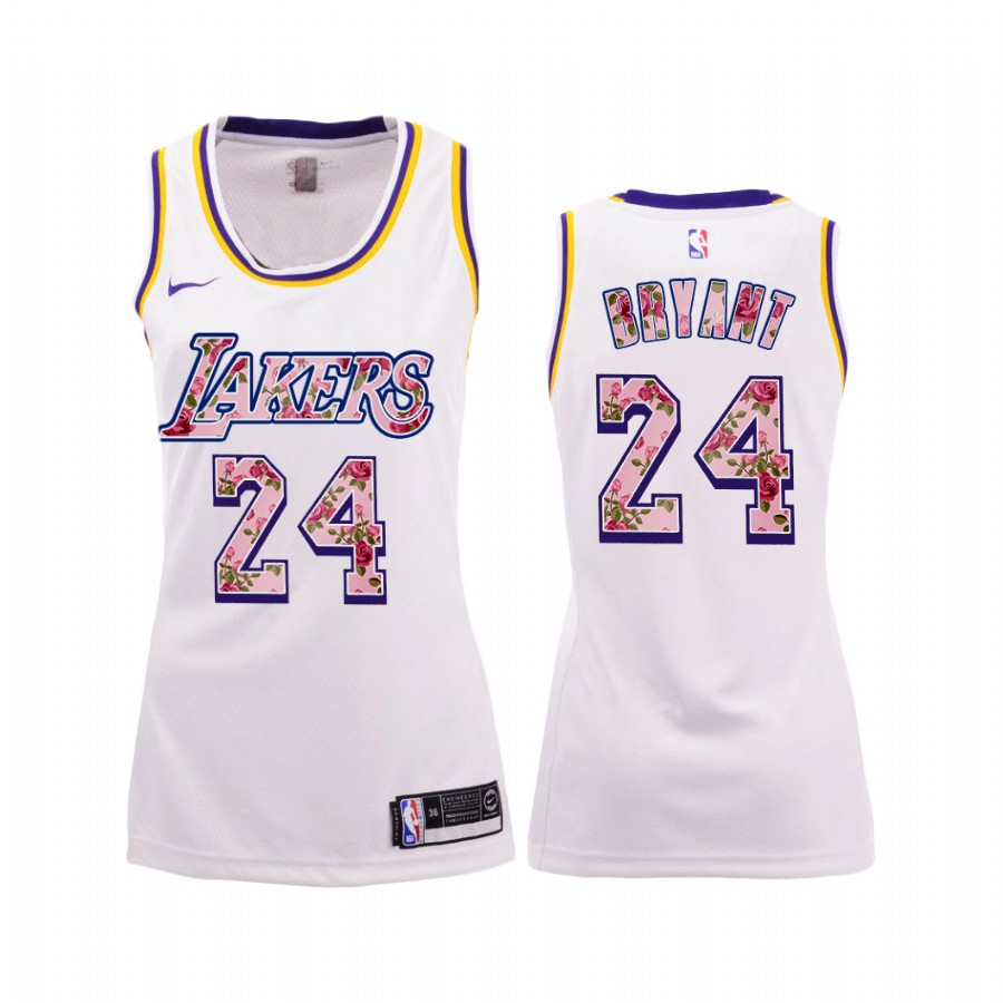 LA Lakers 2021 Mothers Day White Floral Fashion Jersey Men