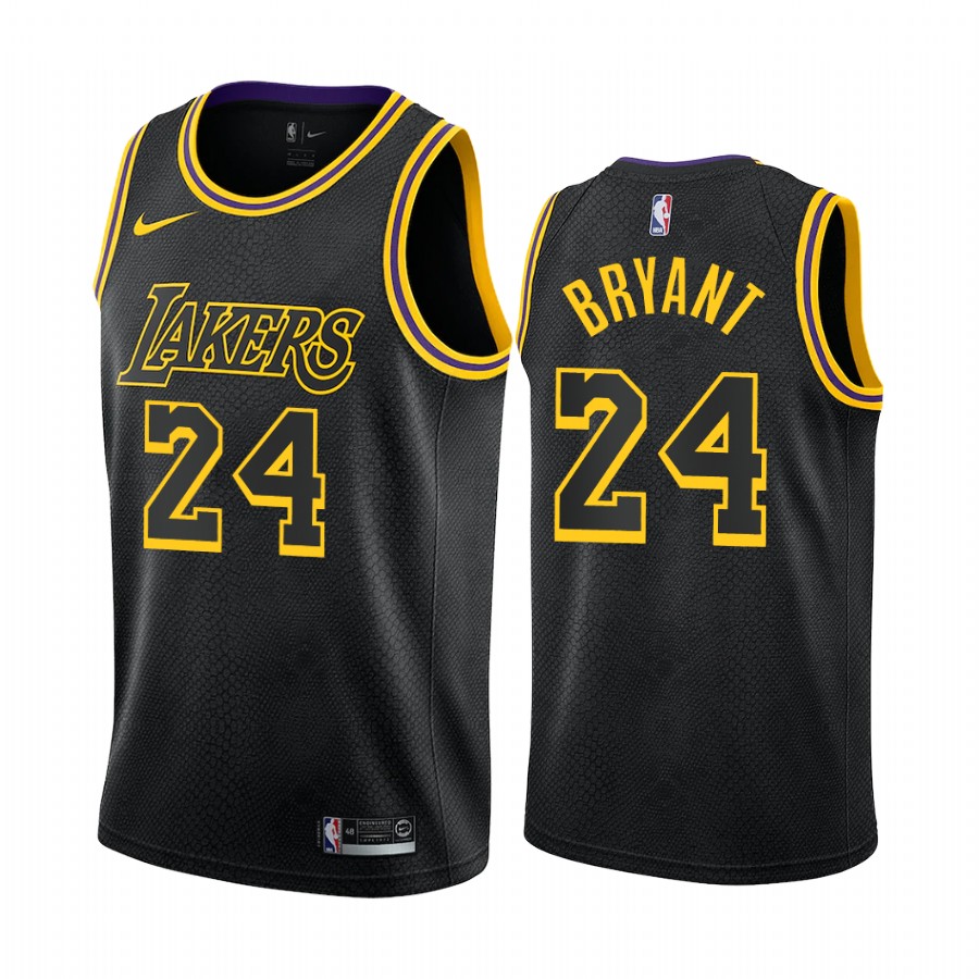 LA Lakers Kobe Bryant #24 Black Mamba Inspired City Jersey