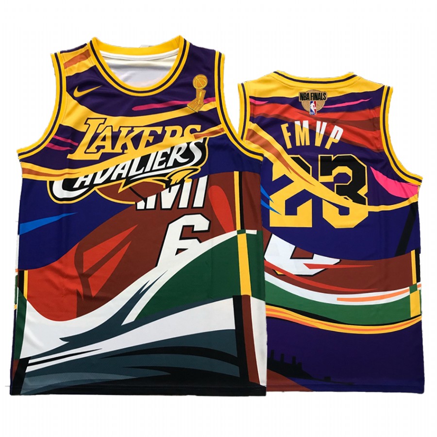 LA Lakers X Cavaliers X Heat LeBron James 4X FMVP #23 Colorful Jersey