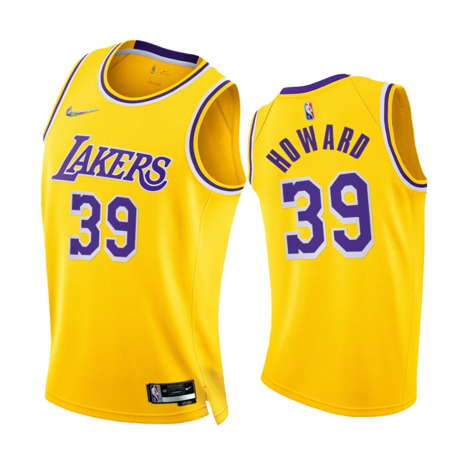 Lakers Dwight Howard 75th Diamond Anniversary Gold #39 Jersey 2021-22