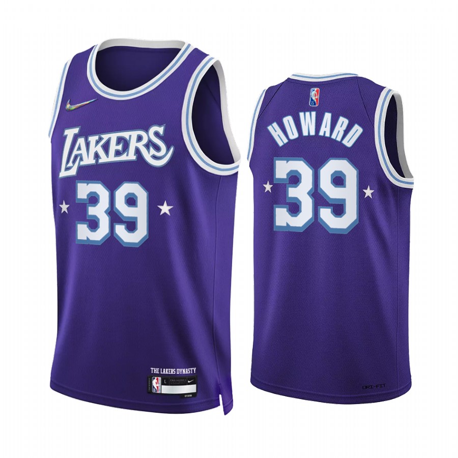 Lakers Dwight Howard City Edition Purple 2021-22 Jersey 75th Anniversary