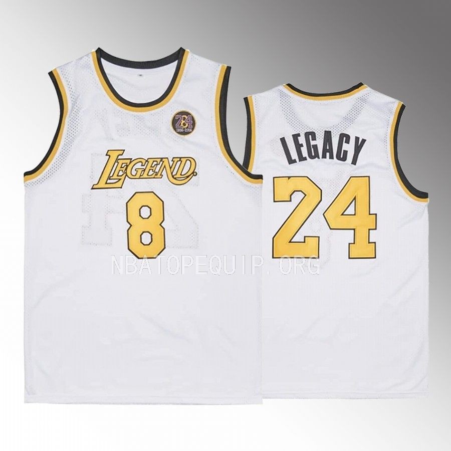 Lakers Kobe Bryant LEGEND 8 LEGACY24 White Jersey #24  Tank