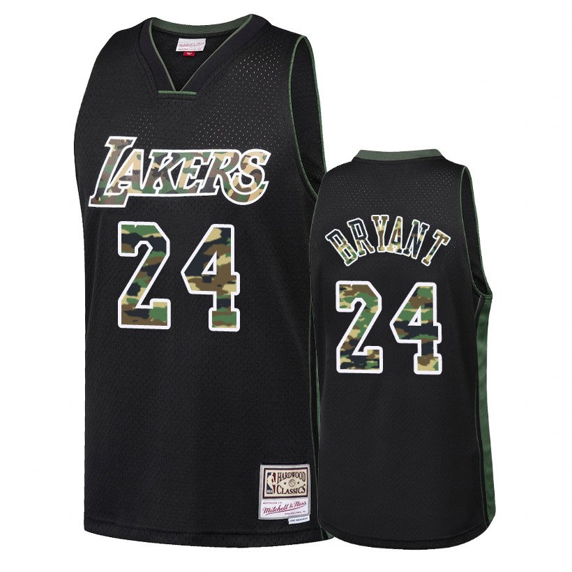 Lakers Male Kobe Bryant #24 Straight Fire Camo Black Jersey