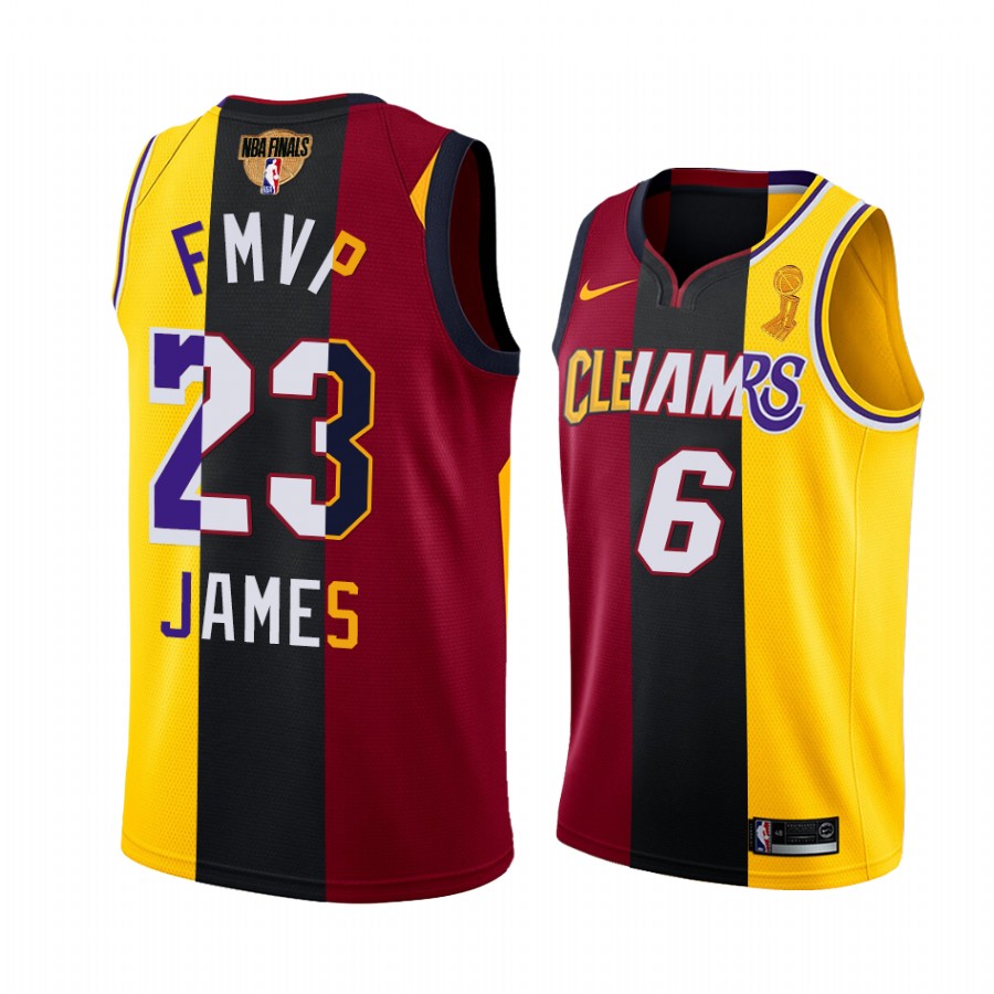 Lakers X Cavaliers X Heat LeBron James 4X FMVP 6 23 Jersey Multi-Numbers Split