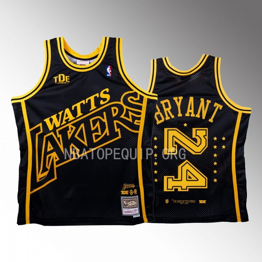 Lakers x TDE NBA BR Remix Kobe Bryant Black Jersey #24 Limited Edition