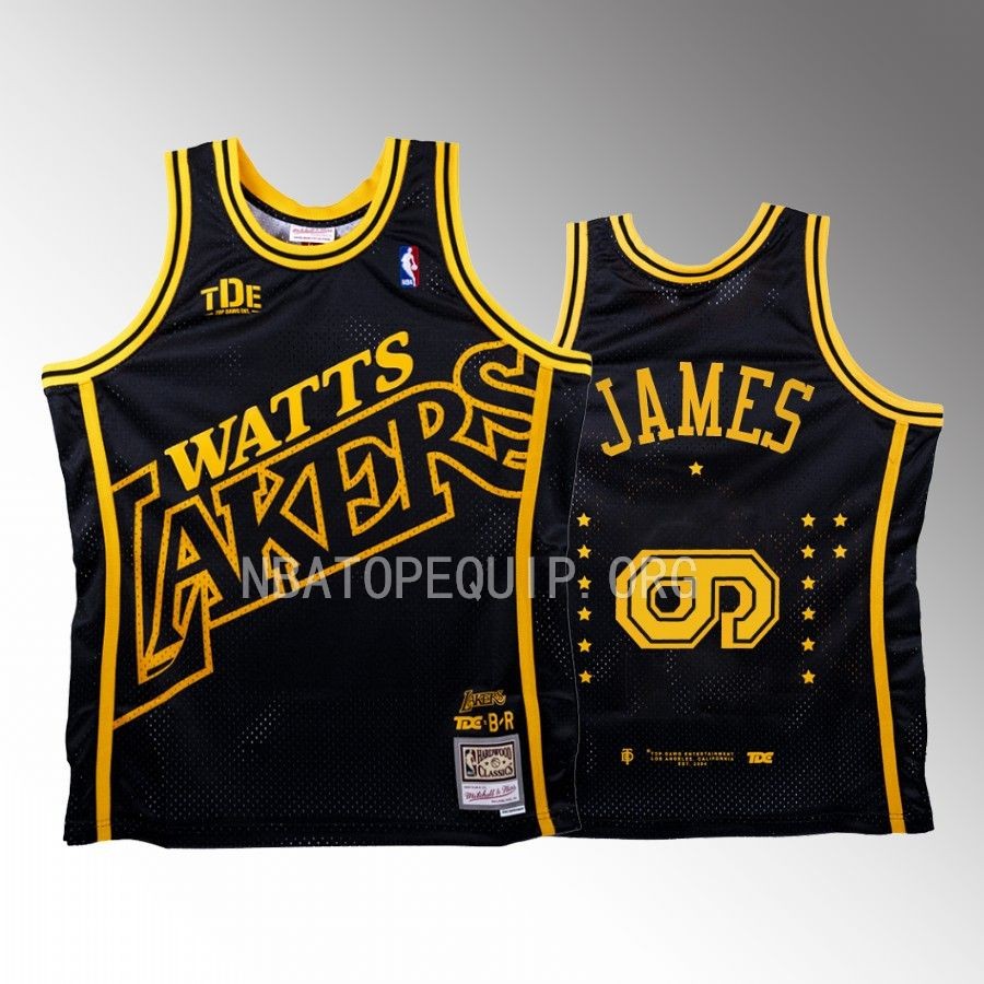 Lakers x TDE NBA BR Remix LeBron James Black Jersey #6 Limited Edition