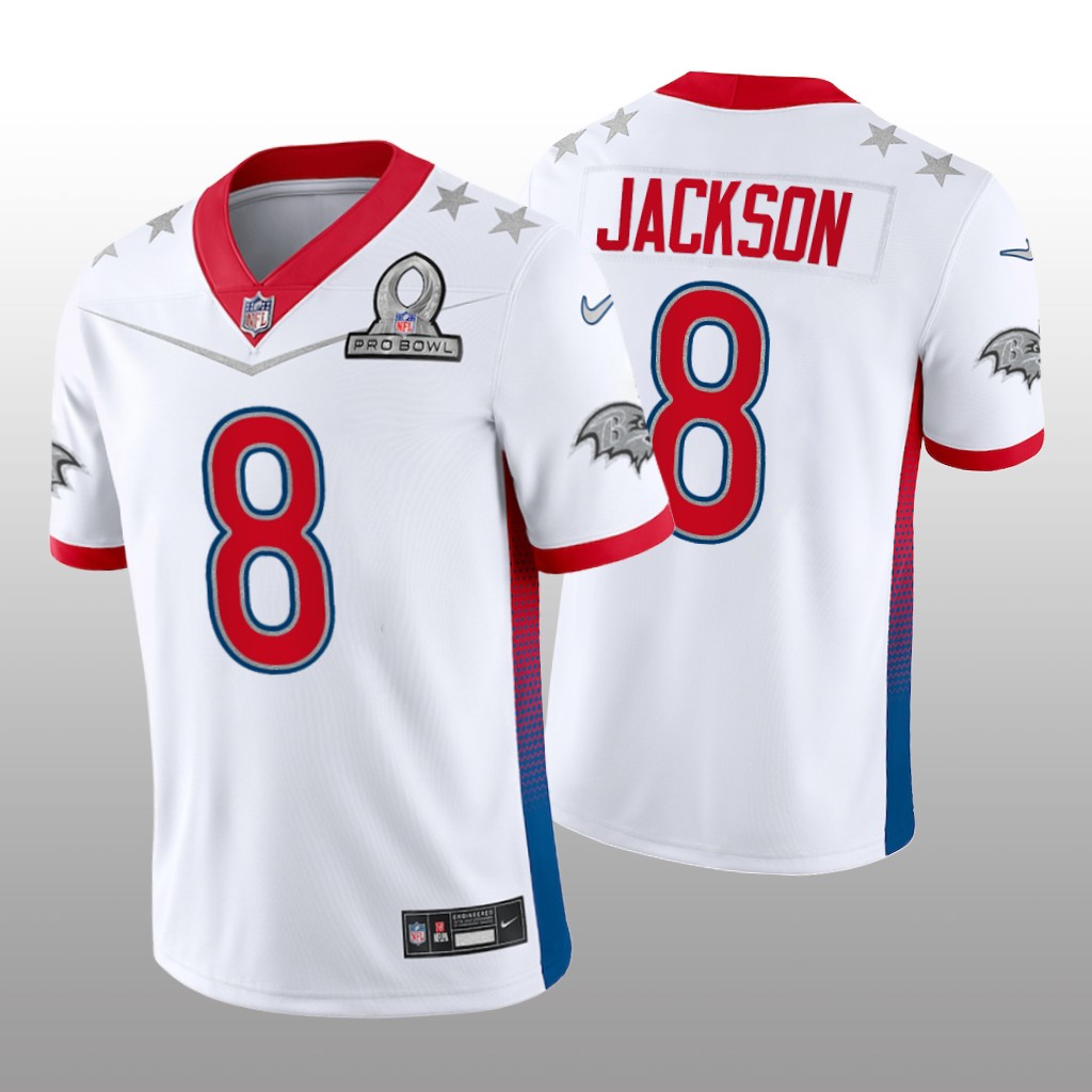 Lamar Jackson White Game Jersey 2022 AFC Pro Bowl - Men's