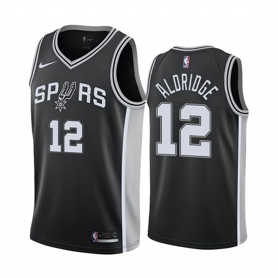 LaMarcus Aldridge San Antonio Spurs #12 2018-19 Icon Men's Jersey - Black