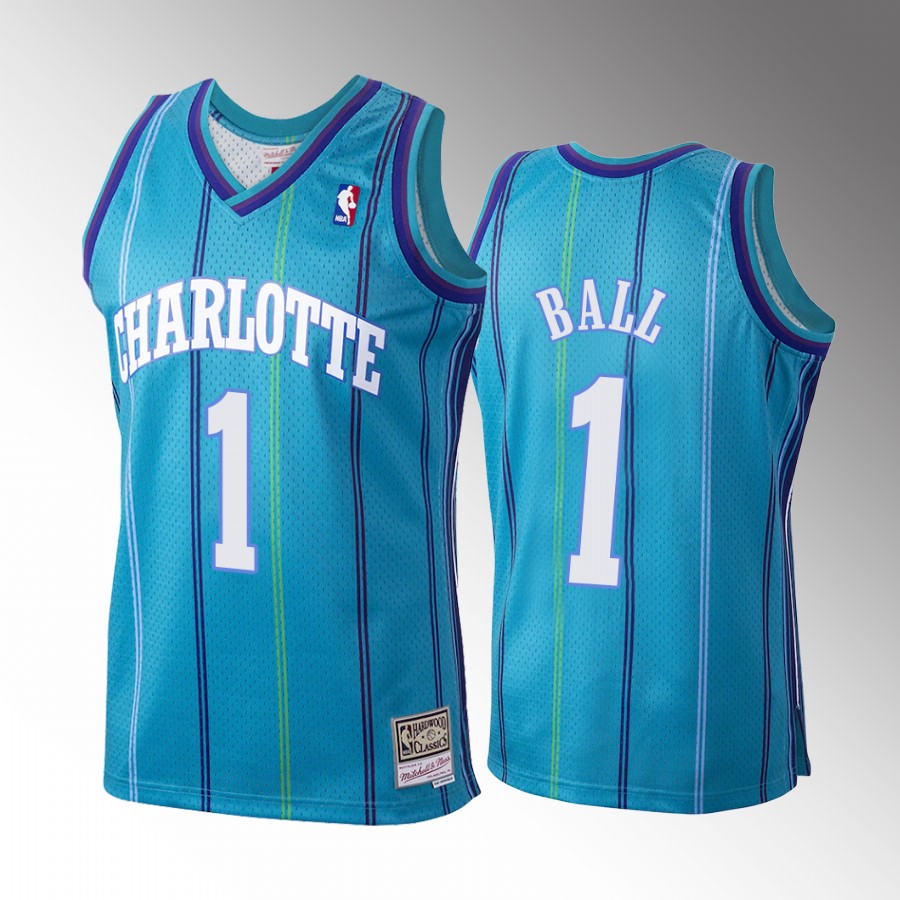 LaMelo Ball #1 Charlotte Hornets Hardwood Classics Teal Jersey