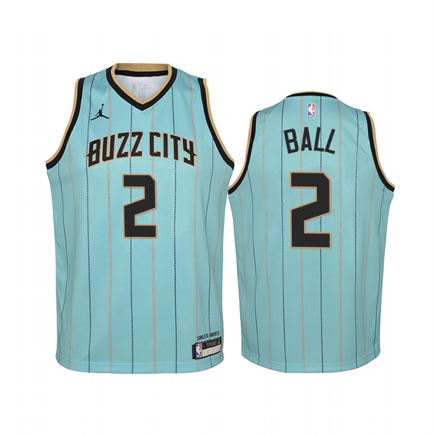 LaMelo Ball Charlotte Hornets 2020-21 City youth Jersey - Mint Green