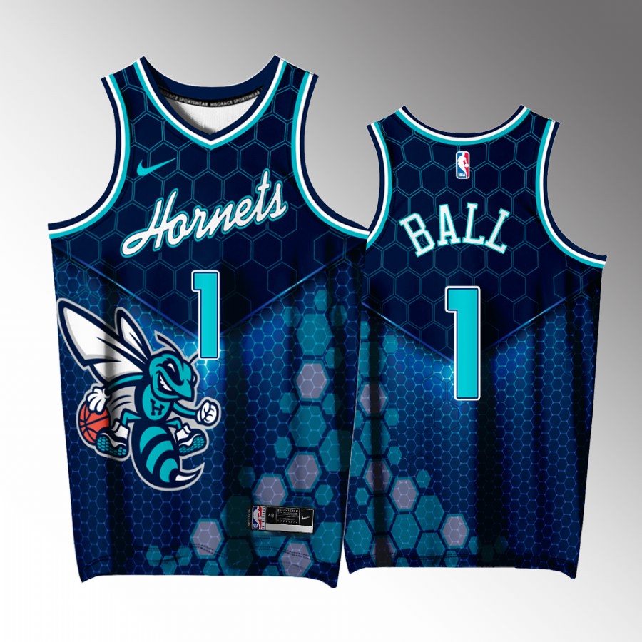 LaMelo Ball Charlotte Hornets Blue #1 Jersey Buzz City Special Edition