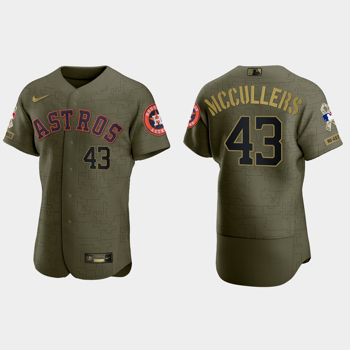 Lance McCullers Houston Astros 2021 Salute to Service Digital Camo Jersey - Green