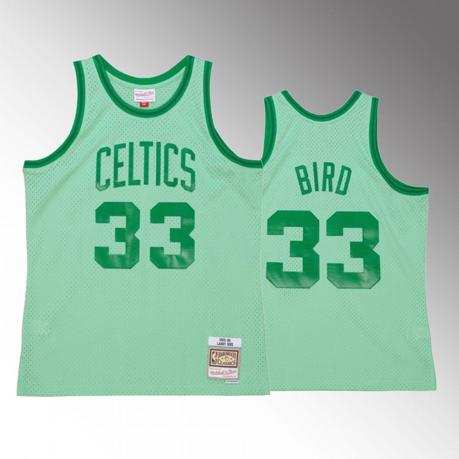 Larry Bird #33 Boston Celtics Space Knit Green 1985-86 HWC Jersey