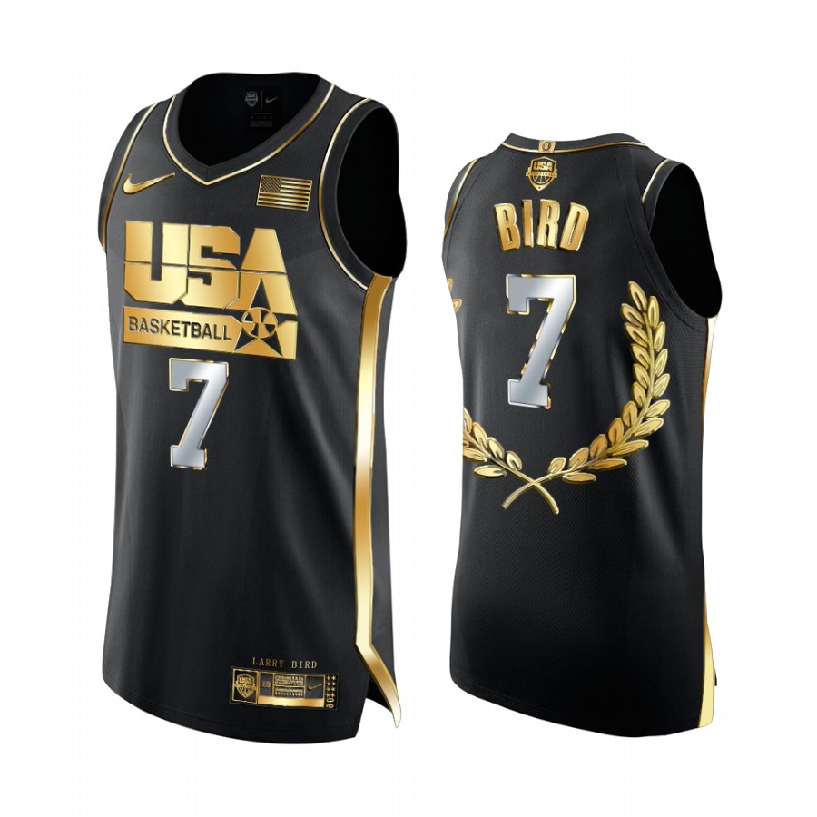 Larry Bird 1992 Dream Team Glory Golden Limited Edition Black Jersey