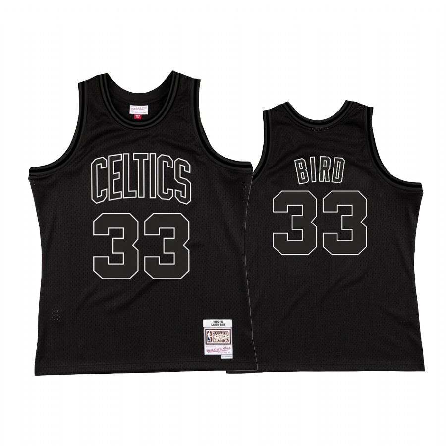 Larry Bird 33 Boston Celtics NBA 75 Team Black Jersey Throwback 1985
