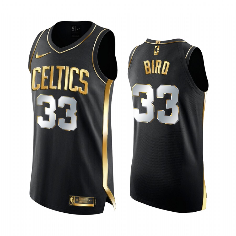 Larry Bird Boston Celtics Black Golden 2020-21 Jersey Limited Edition