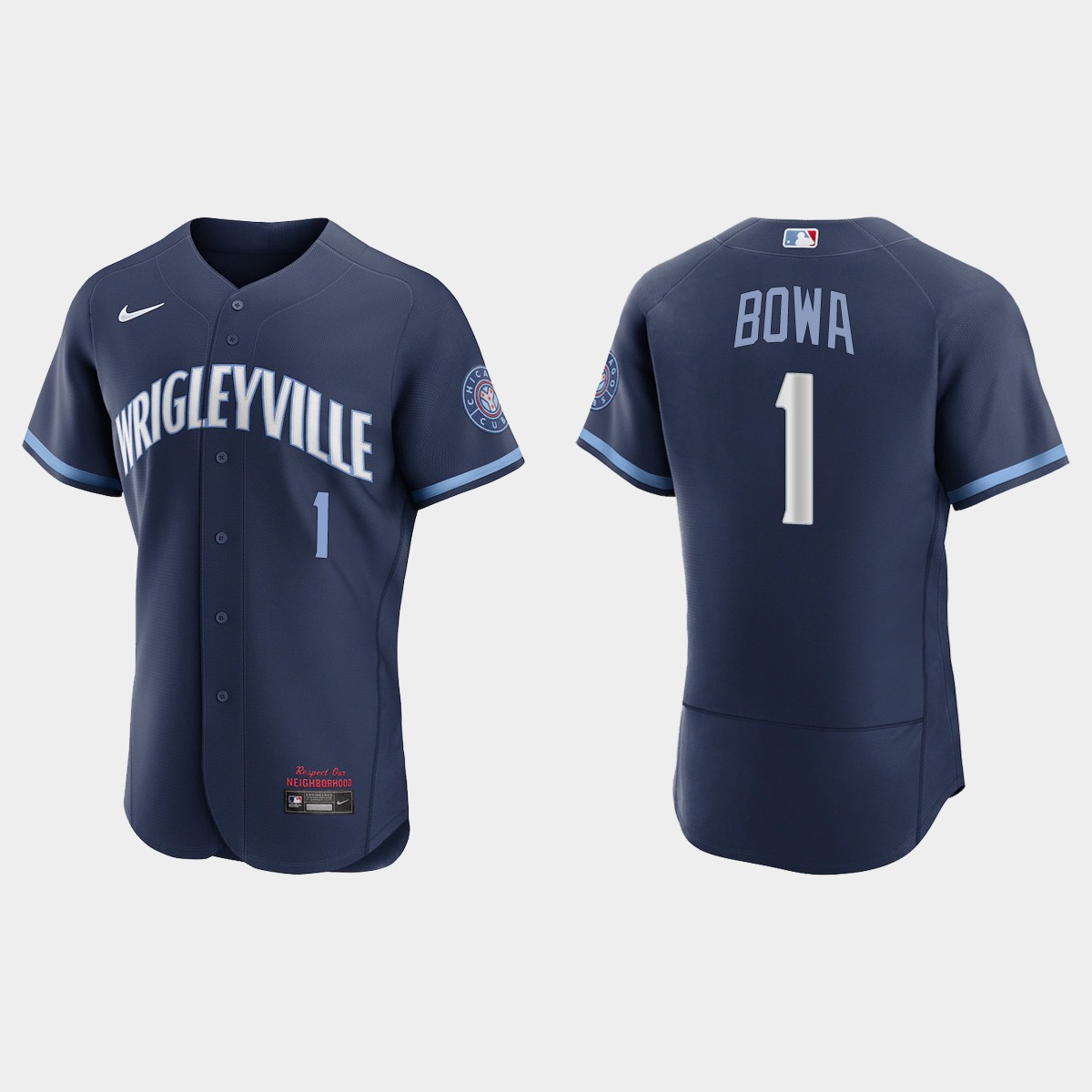 Larry Bowa #1 Chicago Cubs 2021 City Connect Jersey - Navy