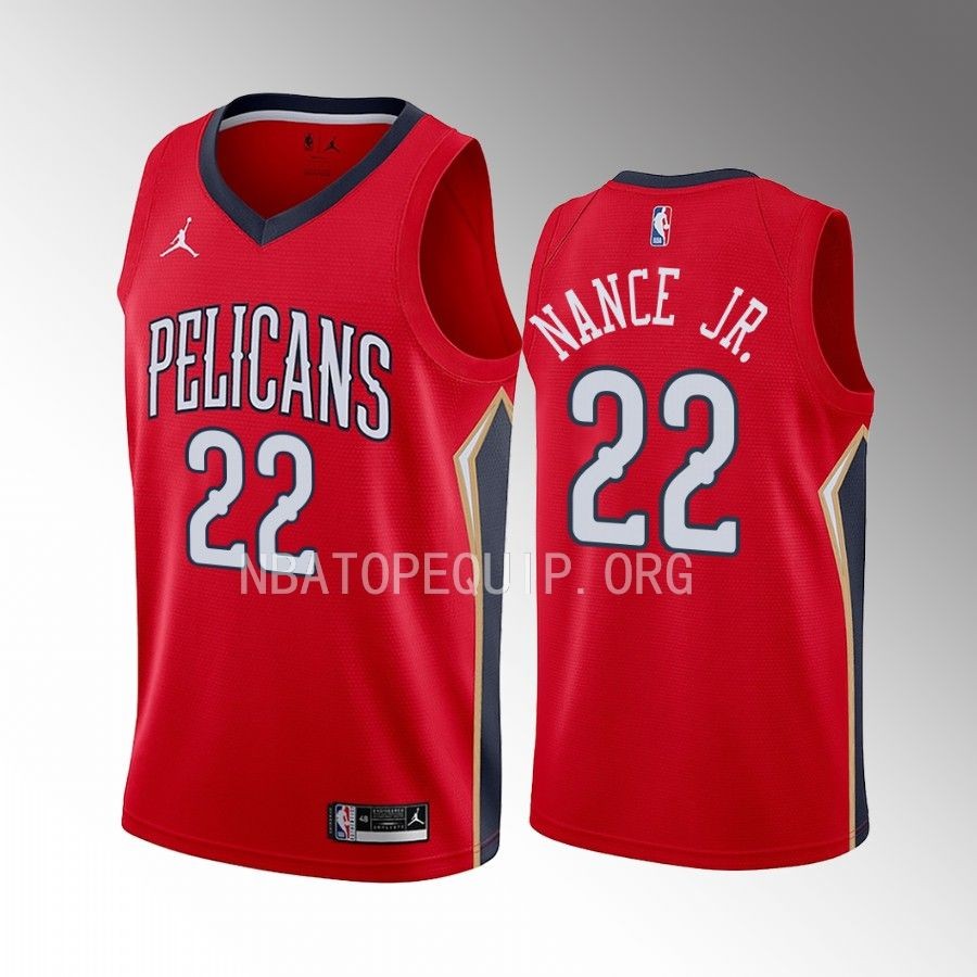 Larry Nance Jr. New Orleans Pelicans #22 Red Jersey 2022-23 Statement Edition Swingman
